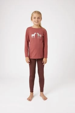 Horze Leighton Teens Long Sleeve Shirt With Print -Sports - Equestrian Riding Shop 33723 msre 03