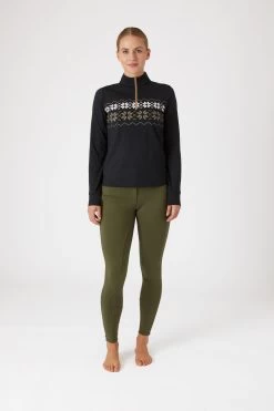 Horze Emily Training Shirt With Snowflake Print 18 Horze Emily Training Shirt With Snowflake Print -Sports - Equestrian Riding Shop 33724 BL 3