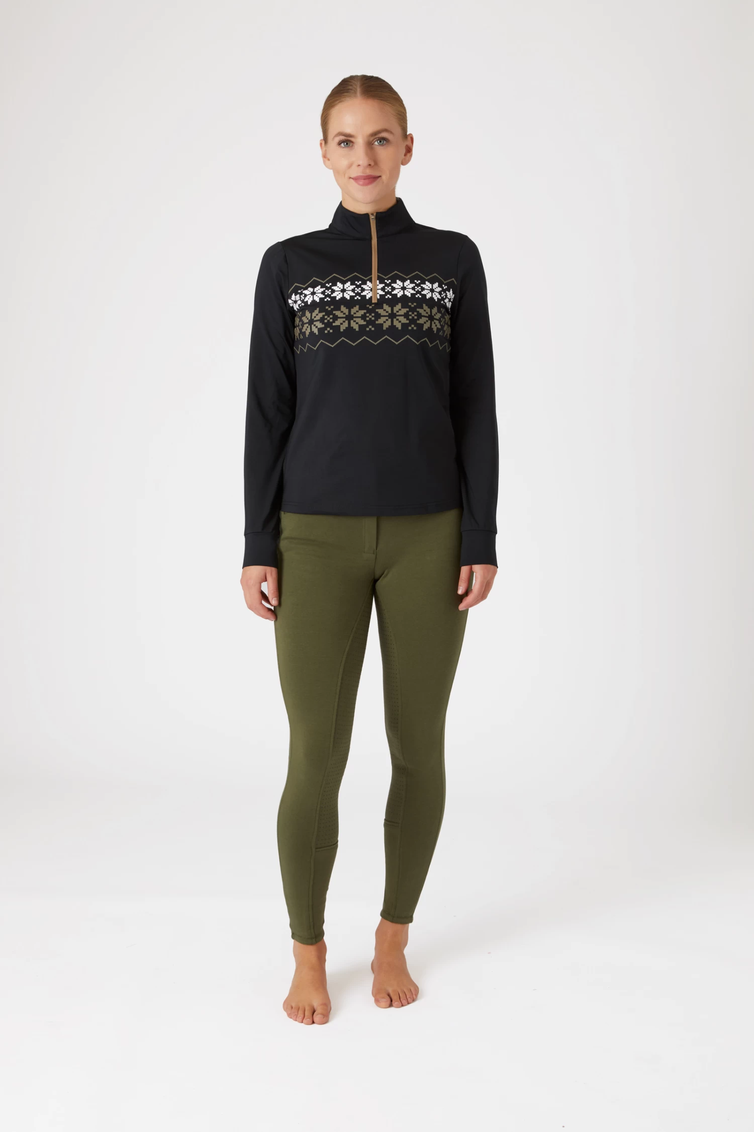 Horze Emily Training Shirt With Snowflake Print 5 Horze Emily Training Shirt With Snowflake Print - Image 3