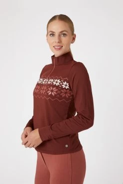 Horze Emily Training Shirt With Snowflake Print 24 Horze Emily Training Shirt With Snowflake Print -Sports - Equestrian Riding Shop 33724 rrbr 02