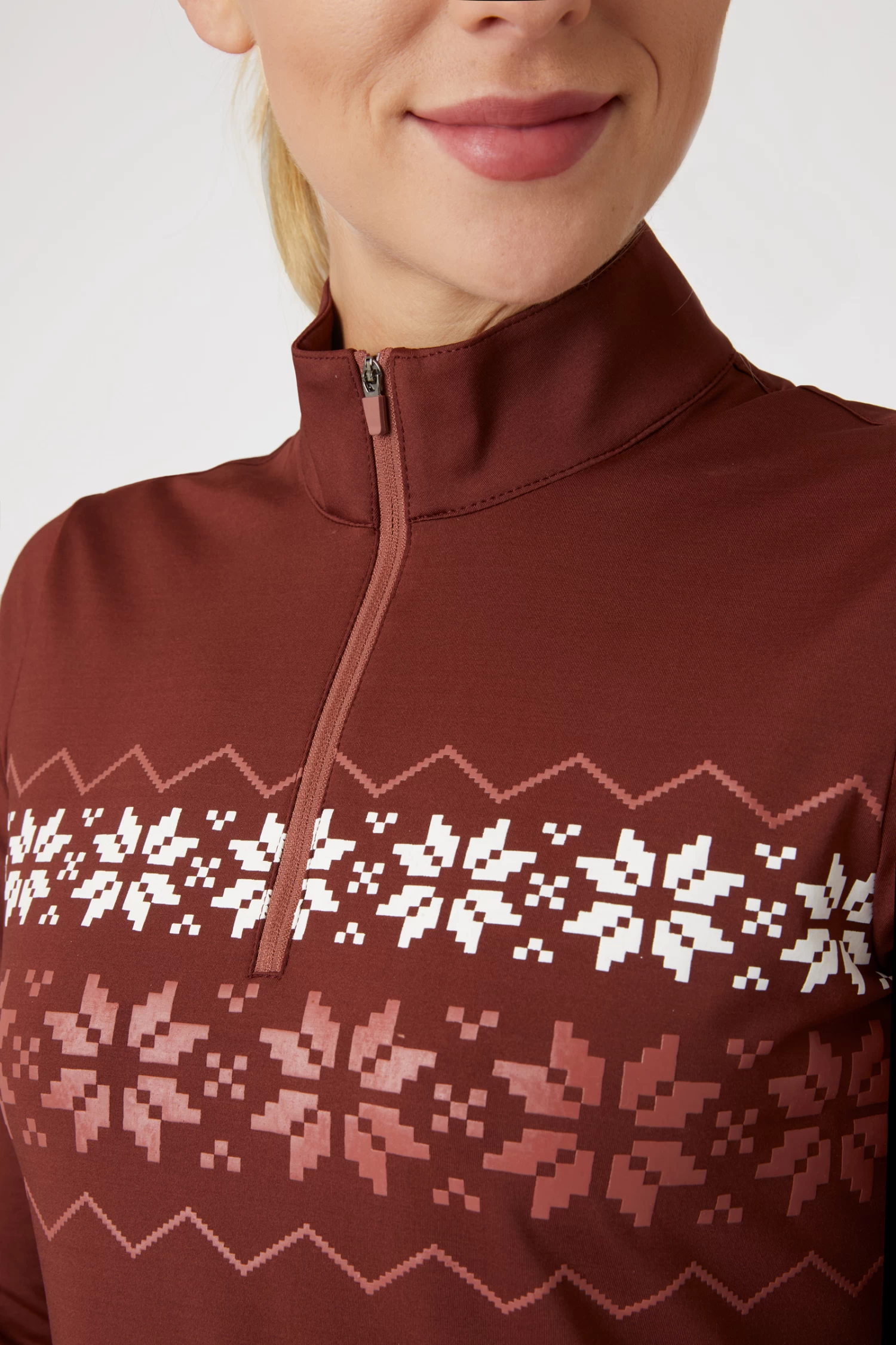 Horze Emily Training Shirt With Snowflake Print 14 Horze Emily Training Shirt With Snowflake Print - Image 12