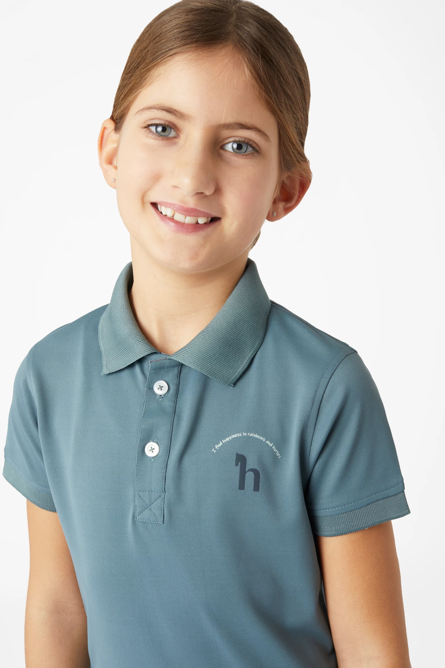 Horze Rae Kids' Functional Poloshirt 7 Horze Rae Kids' Functional Poloshirt - Image 5