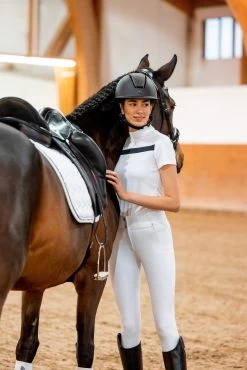 Horze Kendra Women's Show Shirt With Mesh -Sports - Equestrian Riding Shop 33761 001 08