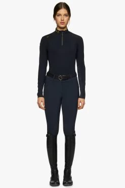 Cavalleria Toscana R-Evo Epaulet Zip Polo 40 Cavalleria Toscana R-Evo Epaulet Zip Polo -Sports - Equestrian Riding Shop 338119 DB BL 1