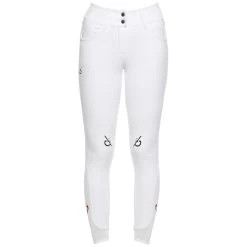 Cavalleria Toscana CT Team Red Stripe High Waist Full Grip Breeches -Sports - Equestrian Riding Shop 338470 WH 2