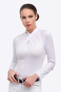 Cavalliera Rose Gold Chic Women's Long Sleeve Show Shirt -Sports - Equestrian Riding Shop 341025 WH 3