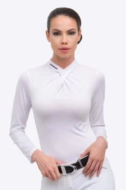 Cavalliera Rose Gold Chic Women's Long Sleeve Show Shirt -Sports - Equestrian Riding Shop 341025 WH 4