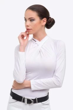 Cavalliera Rose Gold Chic Women's Long Sleeve Show Shirt -Sports - Equestrian Riding Shop 341025 WH 5