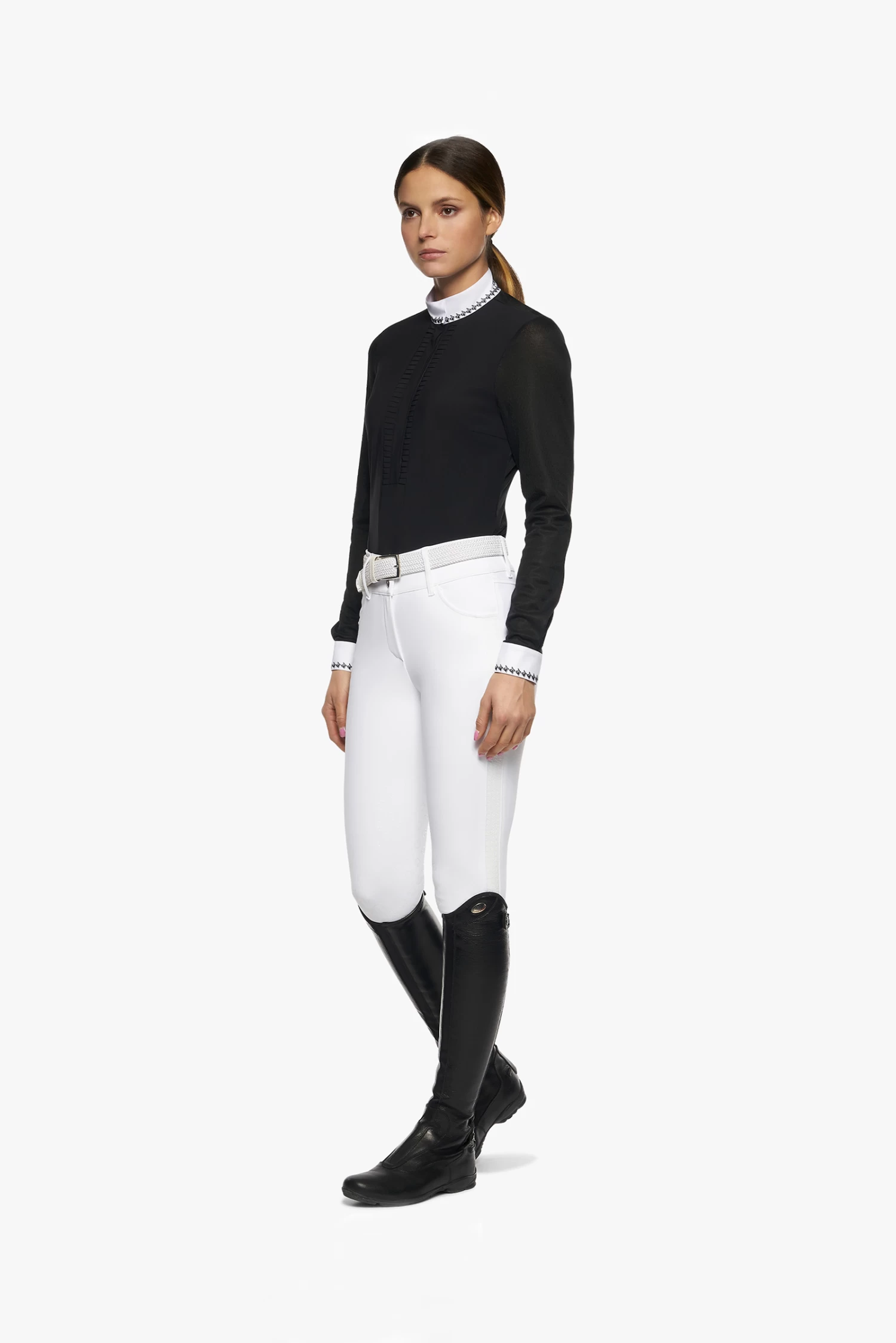 Cavalleria Toscana Women's Pleated Longsleeve Competition Shirt 4 Cavalleria Toscana Women's Pleated Longsleeve Competition Shirt - Image 2