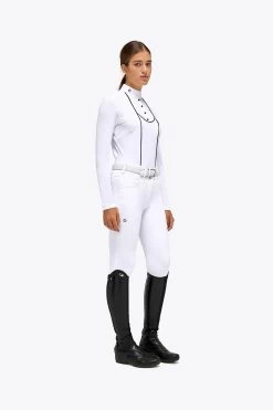 Cavalleria Toscana Tech Jersey Piqué Women's Longsleeve Competition Shirt -Sports - Equestrian Riding Shop 341455 WH 2
