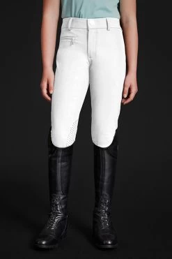 Mountain Horse Crown Kids' Knee Grip Breeches -Sports - Equestrian Riding Shop 342029 WH 1