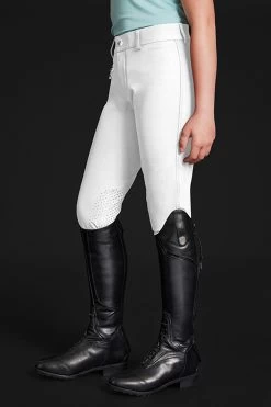 Mountain Horse Crown Kids' Knee Grip Breeches -Sports - Equestrian Riding Shop 342029 WH 3