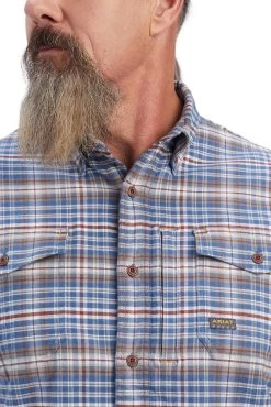 Ariat Men's Rebar Flannel DuraStretch Longsleeve Work Shirt -Sports - Equestrian Riding Shop 344569 ALG 3