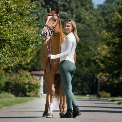 Horze Juliet Women's Hyper Flex Full Seat Tights -Sports - Equestrian Riding Shop 36028 MDGR 2
