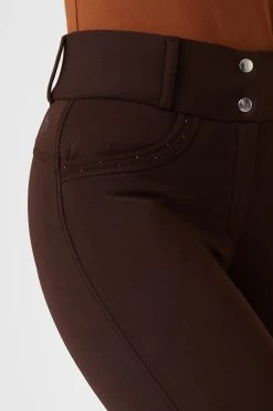 Horze Mia Thermo Silicone Full Seat Breeches For Women -Sports - Equestrian Riding Shop 36053 DBR 5