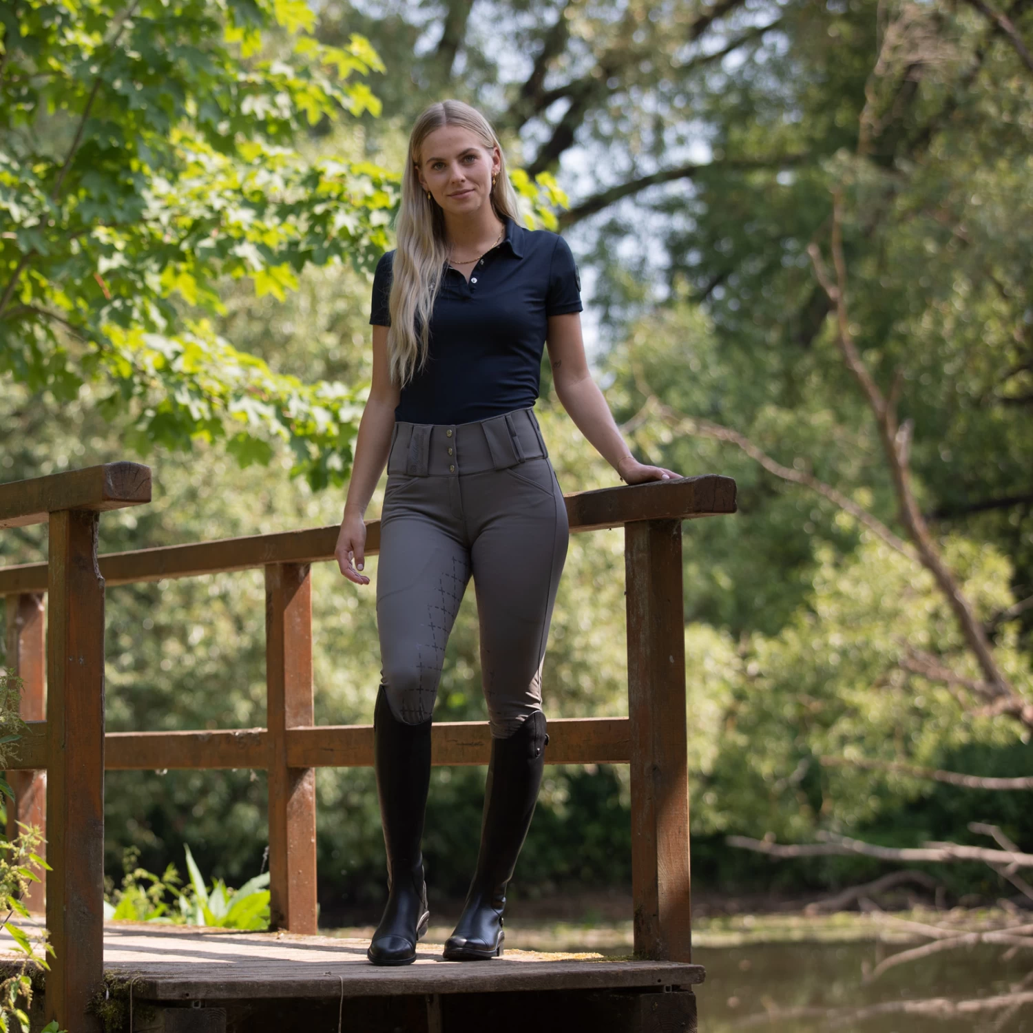 Horze Desiree Women's Silicone Full Seat Breeches Belt Loops 19 Horze Desiree Women's Silicone Full Seat Breeches Belt Loops - Image 17