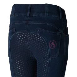 Horze Kacy Kids Denim Thermo Full Seat Breeches -Sports - Equestrian Riding Shop 36063 DB 4