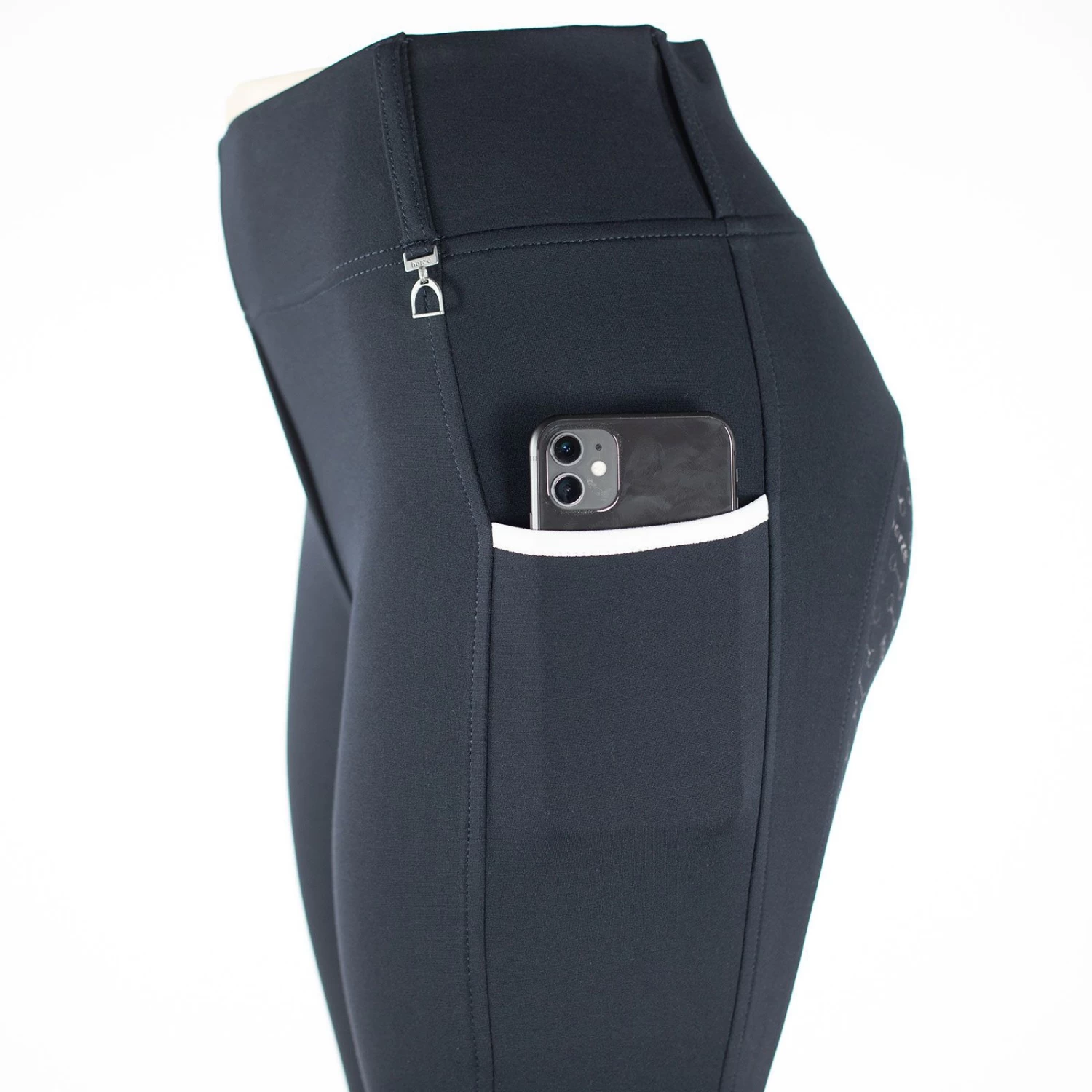 Horze Lucinda Women's High Waist Tights With Silicone Full Seat 18 Horze Lucinda Women's High Waist Tights With Silicone Full Seat - Image 16