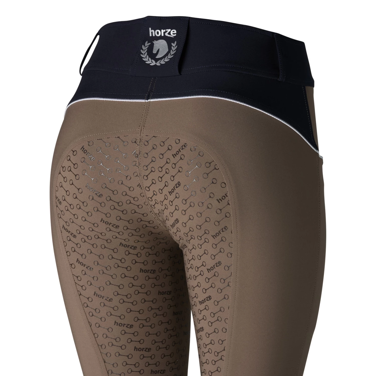 Horze Aubrey Women's High Waist Breeches With Silicone Full Seat 10 Horze Aubrey Women's High Waist Breeches With Silicone Full Seat - Image 8