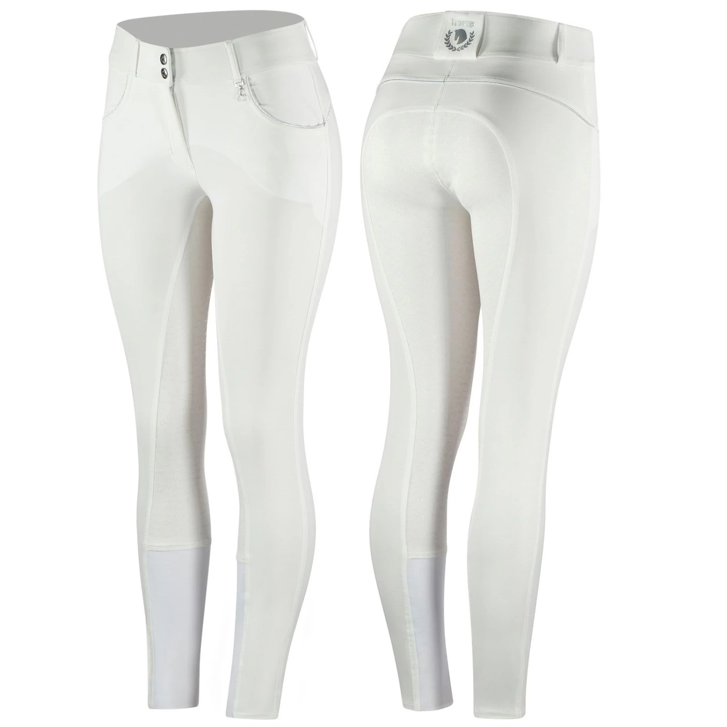 Horze Aubrey Women's High Waist Breeches With Silicone Full Seat 18 Horze Aubrey Women's High Waist Breeches With Silicone Full Seat - Image 16