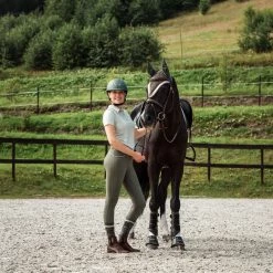 Horze Aubrey High Waist Breeches For Women With Silicone Knee Patch 21 Horze Aubrey High Waist Breeches For Women With Silicone Knee Patch -Sports - Equestrian Riding Shop 36083 BKGR 4