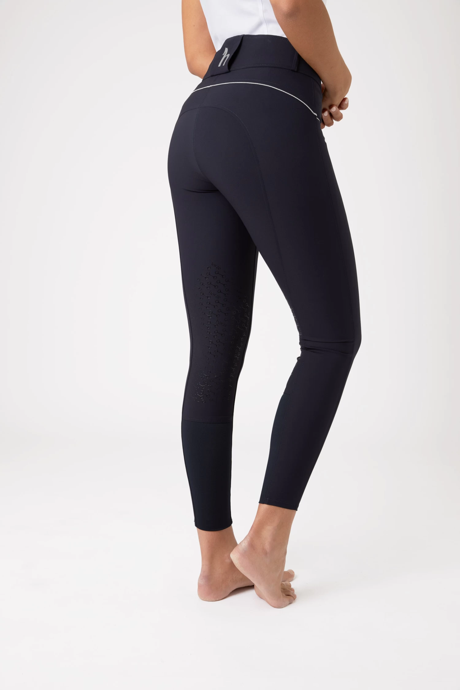 Horze Aubrey High Waist Breeches For Women With Silicone Knee Patch 11 Horze Aubrey High Waist Breeches For Women With Silicone Knee Patch - Image 9