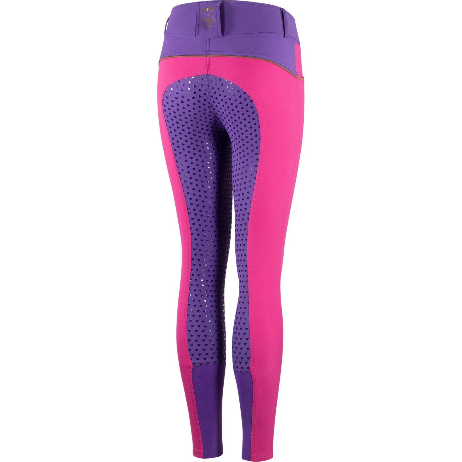 Horze Aubrey Kid's High Waist Breeches With Silicone Full Seat 6 Horze Aubrey Kid's High Waist Breeches With Silicone Full Seat - Image 4