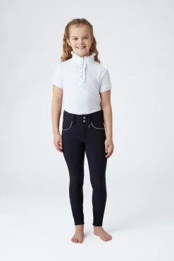 Horze Aubrey Kid's High Waist Breeches With Silicone Full Seat 20 Horze Aubrey Kid's High Waist Breeches With Silicone Full Seat -Sports - Equestrian Riding Shop 36084 vdb 03
