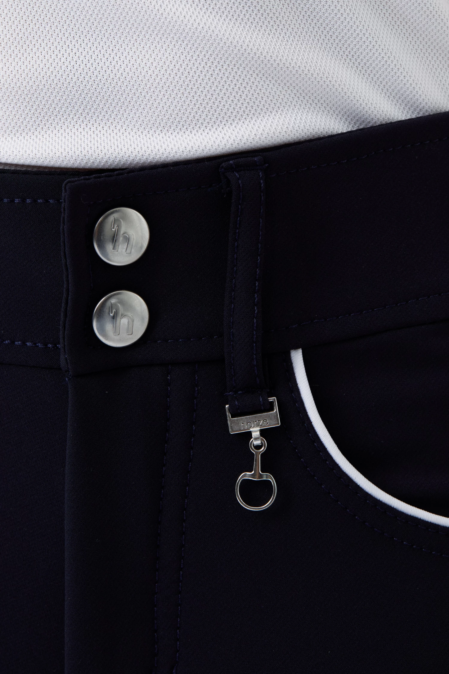 Horze Aubrey Kid's High Waist Breeches With Silicone Full Seat 11 Horze Aubrey Kid's High Waist Breeches With Silicone Full Seat - Image 9