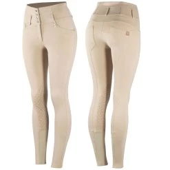 Horze Tara High Waist Silicone Knee Patch Breeches For Women -Sports - Equestrian Riding Shop 36092 TFBE 1