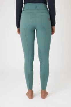 Horze Tara High Waist Silicone Knee Patch Breeches For Women -Sports - Equestrian Riding Shop 36092 alb 04