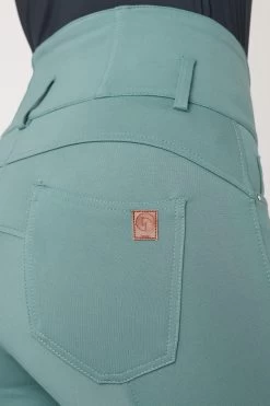 Horze Tara High Waist Silicone Knee Patch Breeches For Women -Sports - Equestrian Riding Shop 36092 alb 05