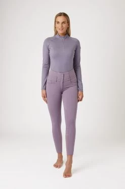 Horze Tara High Waist Silicone Knee Patch Breeches For Women -Sports - Equestrian Riding Shop 36092 rgpu 03