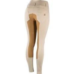 Horze Tara Women's High Waist Breeches With Leather Full Seat 24 Horze Tara Women's High Waist Breeches With Leather Full Seat -Sports - Equestrian Riding Shop 36093 TFBE RBBR 3