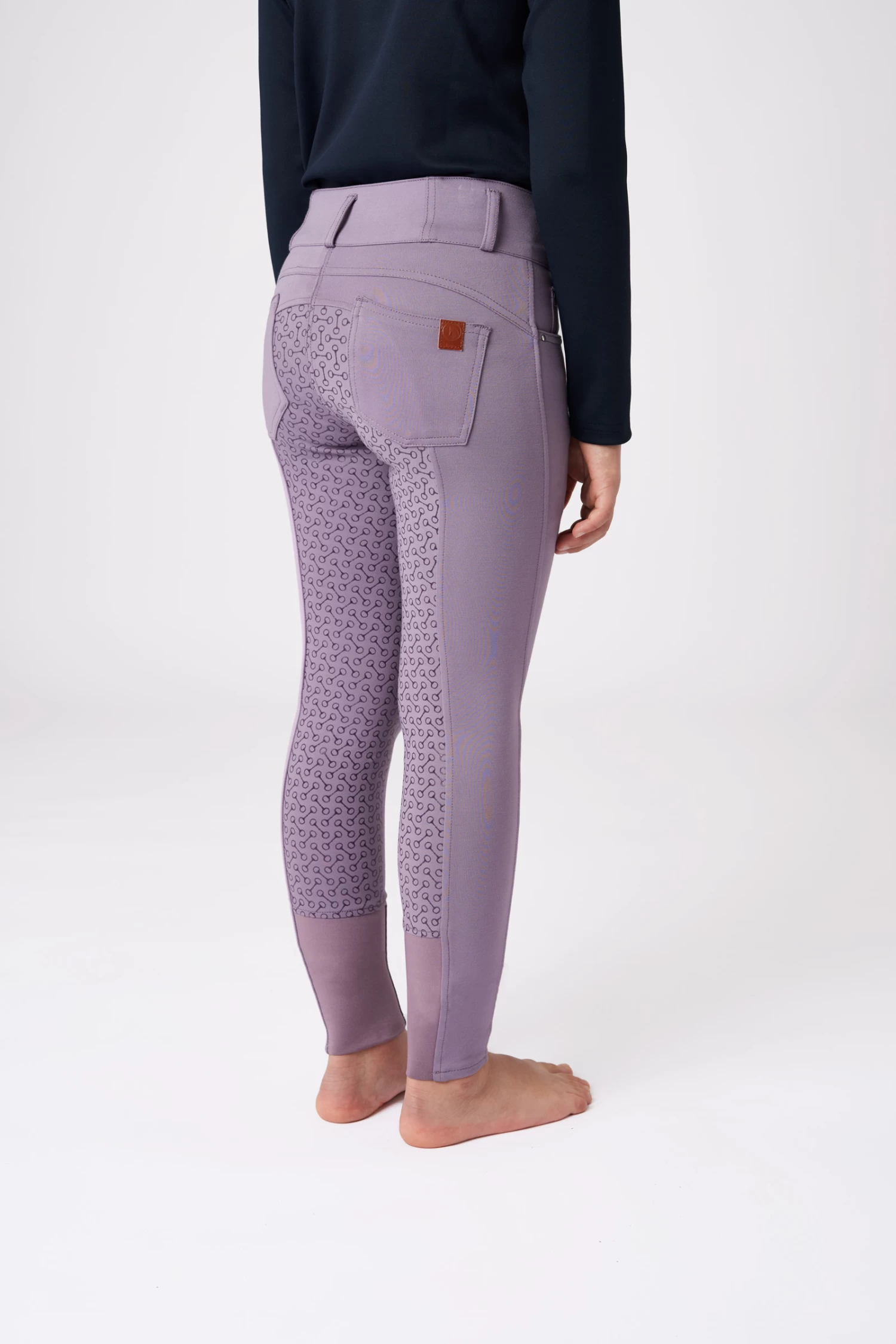 Horze Tara Kids' Full Seat Breeches With High Waist 4 Horze Tara Kids' Full Seat Breeches With High Waist - Image 2