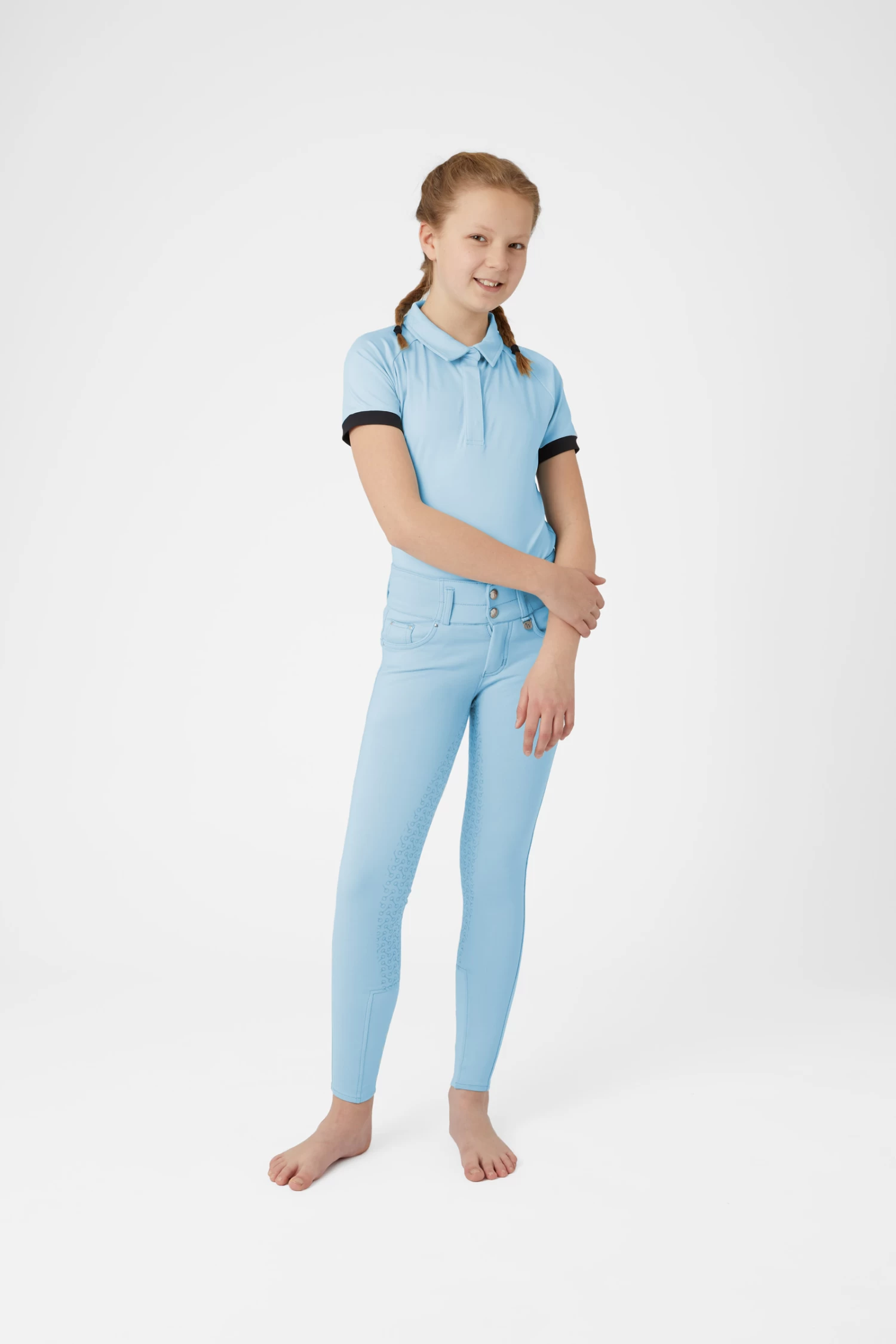 Horze Tara Kids' Full Seat Breeches With High Waist 20 Horze Tara Kids' Full Seat Breeches With High Waist - Image 18