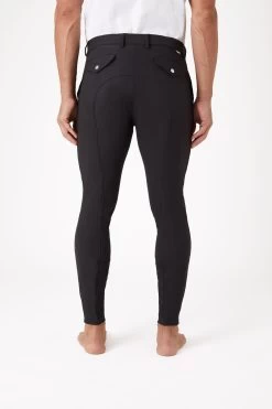 Horze Grand Prix Men's Silicone Knee Patch Breeches -Sports - Equestrian Riding Shop 36262 bl 04