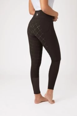 Horze Desiree Women's High Waist Silicone Full Seat Breeches -Sports - Equestrian Riding Shop 36605 DBR 2