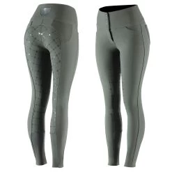 Horze Desiree Women's High Waist Silicone Full Seat Breeches -Sports - Equestrian Riding Shop 36605 LDGR 1