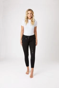 Horze Grand Prix Thermo Softshell Silicone FS Breeches For Women -Sports - Equestrian Riding Shop 36608 BL 3