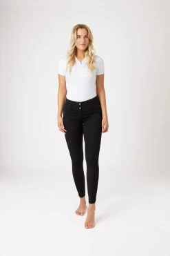 Horze Daniela Women's Leather Knee Patch Breeches 14 Horze Daniela Women's Leather Knee Patch Breeches -Sports - Equestrian Riding Shop 36621 BL 3