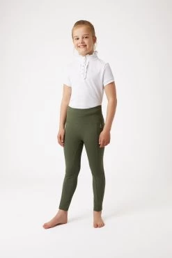 Horze Gillian Kids Full Seat Compression Tights -Sports - Equestrian Riding Shop 36675 BKGR 3