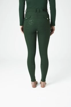 Horze Andrea High Waist Silicone Full Seat Breeches -Sports - Equestrian Riding Shop 36680 MVGR 4