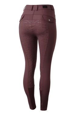 Horze Andrea High Waist Silicone Full Seat Breeches -Sports - Equestrian Riding Shop 36680 RMBU 1