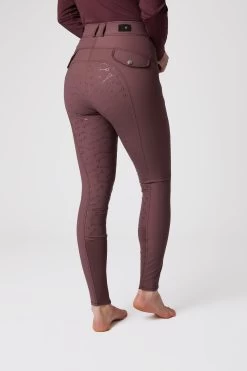 Horze Andrea High Waist Silicone Full Seat Breeches -Sports - Equestrian Riding Shop 36680 RMBU 2