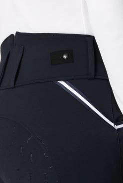 Horze Della High Waist Silicone Full Seat Breeches With Piping For Woman -Sports - Equestrian Riding Shop 36681 VDB 6