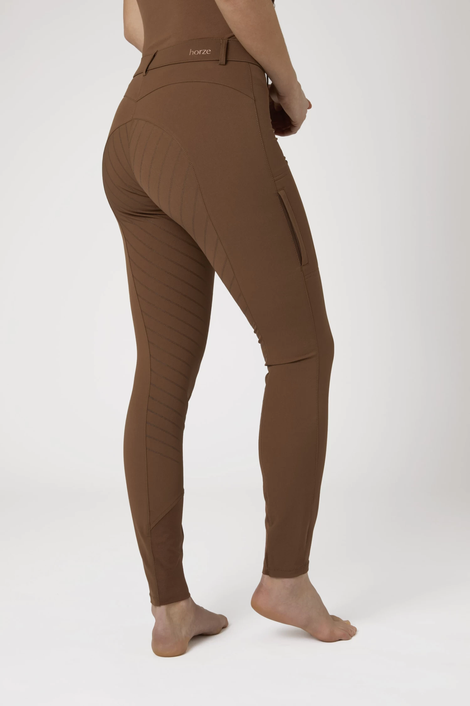 Horze Anna Women's Silicone Full Seat Breeches With Phone Pocket 5 Horze Anna Women's Silicone Full Seat Breeches With Phone Pocket - Image 3