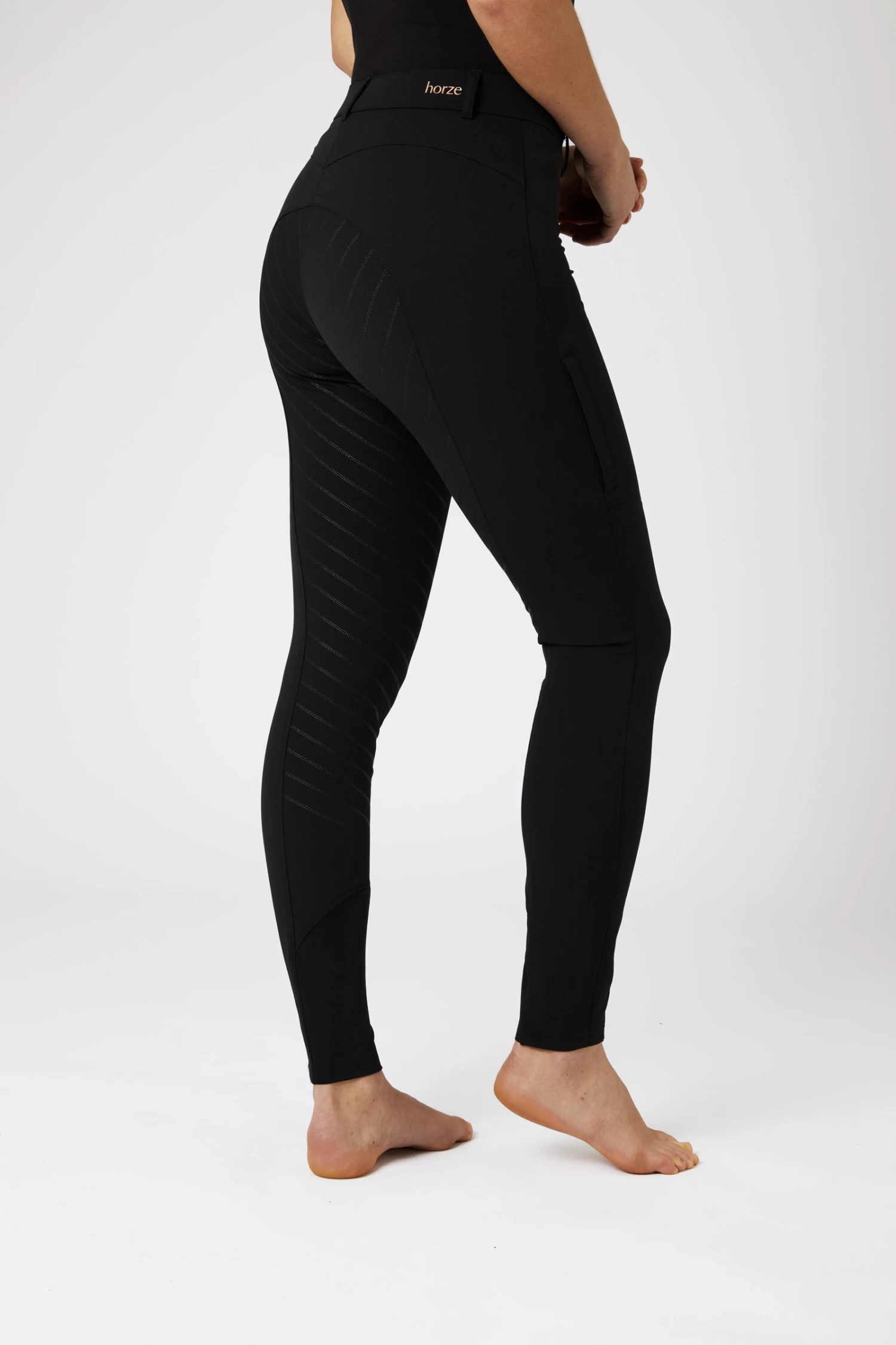 Horze Anna Women's Silicone Full Seat Breeches With Phone Pocket 18 Horze Anna Women's Silicone Full Seat Breeches With Phone Pocket - Image 16