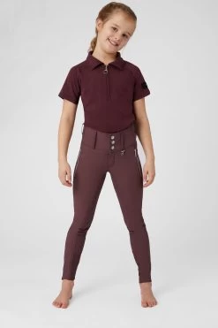 Horze Andrea Kids High Waist Full Seat Breeches -Sports - Equestrian Riding Shop 36689 RMBU 3