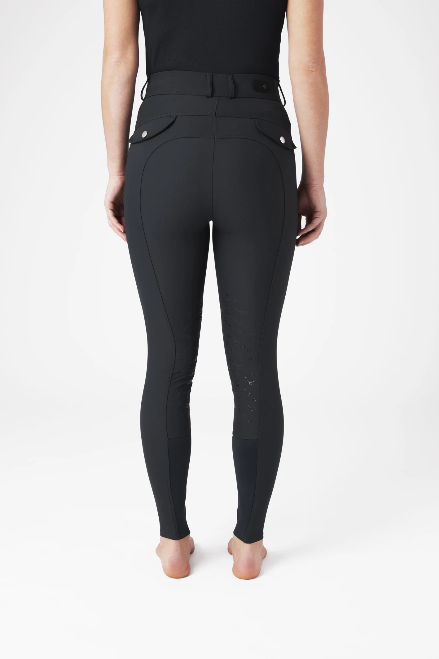 Horze Andrea High Waist Silicone Knee Patch Breeches For Woman 12 Horze Andrea High Waist Silicone Knee Patch Breeches For Woman - Image 11